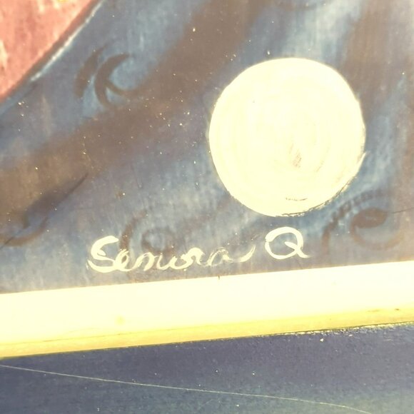 Mermaid Art Print Set Blue Ocean Coastal Decor Signed SenoraQ Mexico Framed - Picture 5 of 15